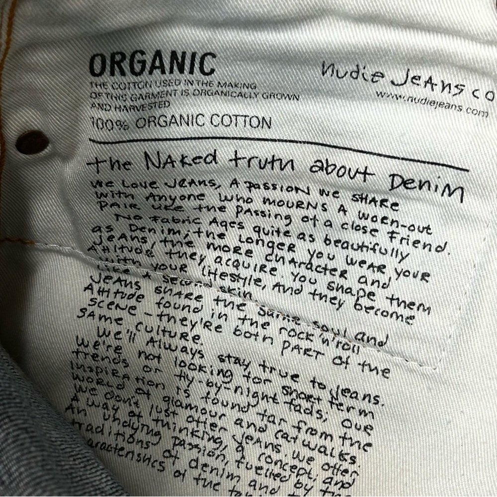 Men’s Nudie Jeans (Style: Thin Finn) Discontued style- organic cotton jeans - Picture 6 of 9